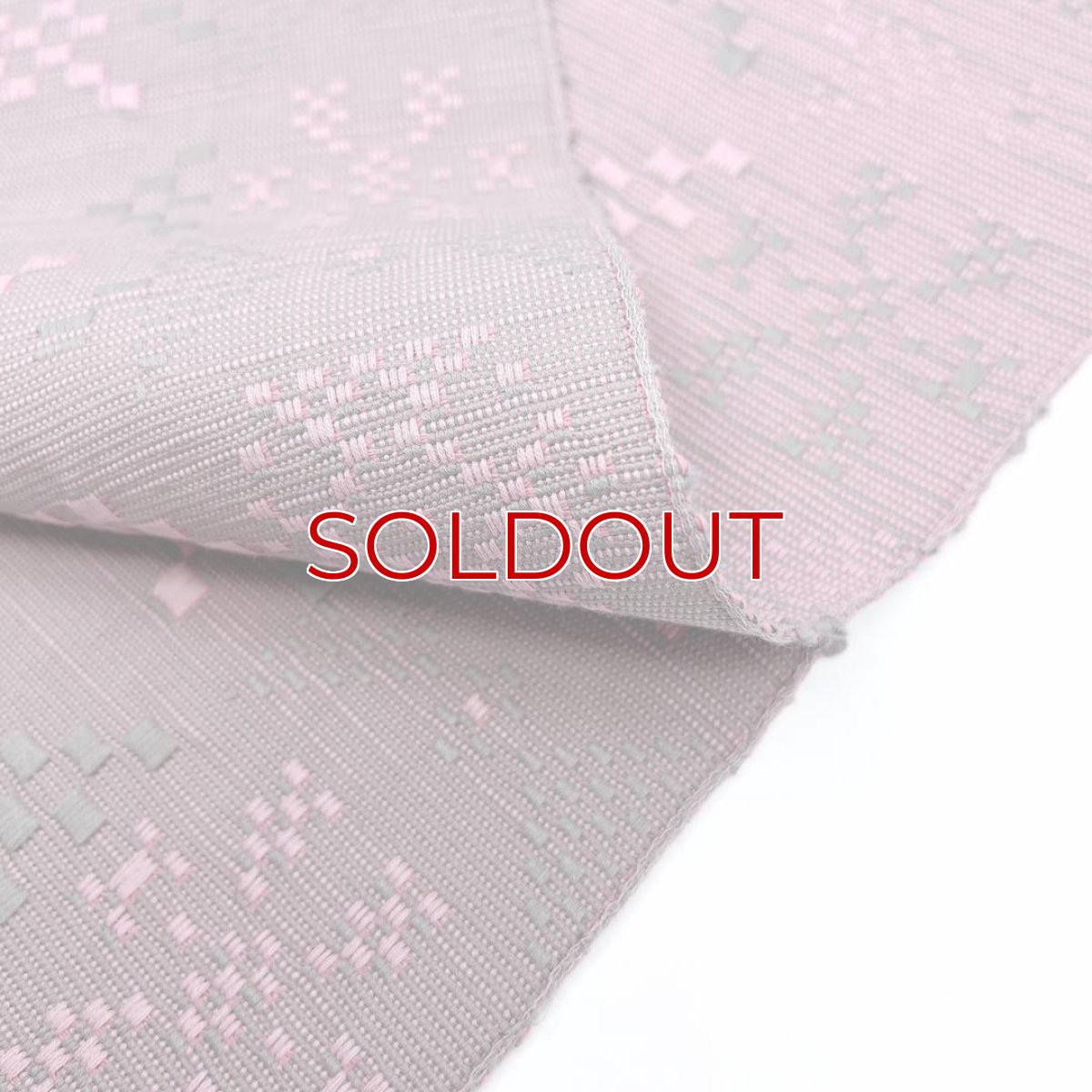 画像6: OLNさんの半幅帯　en coton「雪花」grayish pink (6)