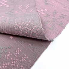 画像6: OLNさんの半幅帯　en coton「雪花」grayish pink (6)