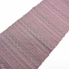 画像2: OLNさんの半幅帯　en coton「段々」grayish pink (2)