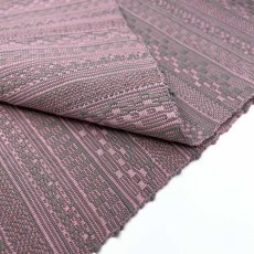 画像6: OLNさんの半幅帯　en coton「段々」grayish pink (6)