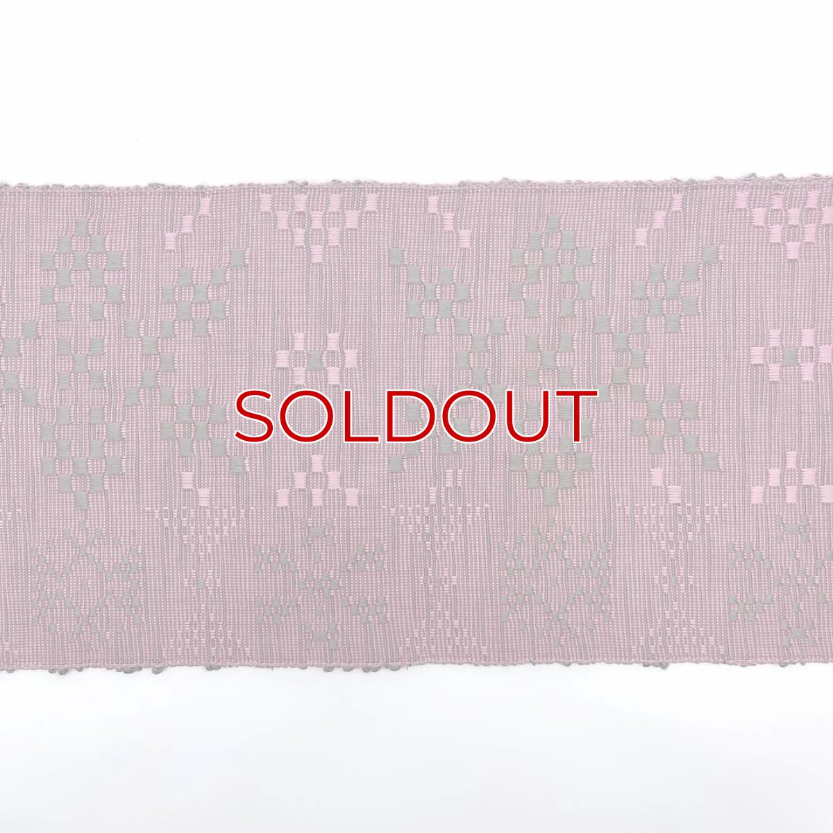 画像3: OLNさんの半幅帯　en coton「雪花」grayish pink (3)