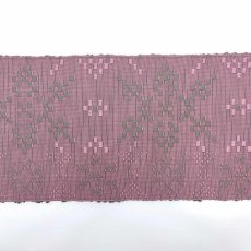 画像3: OLNさんの半幅帯　en coton「雪花」grayish pink (3)