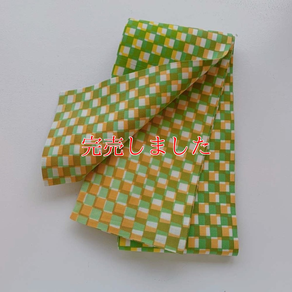 画像3: 手ぬぐい半幅帯「喜多屋さんの別注重ね市松模様」 (3)