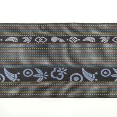 画像2: 井上絹織さんの網戸みたいに透ける帯　黒×吉祥紋様（かがり仕立付き） (2)