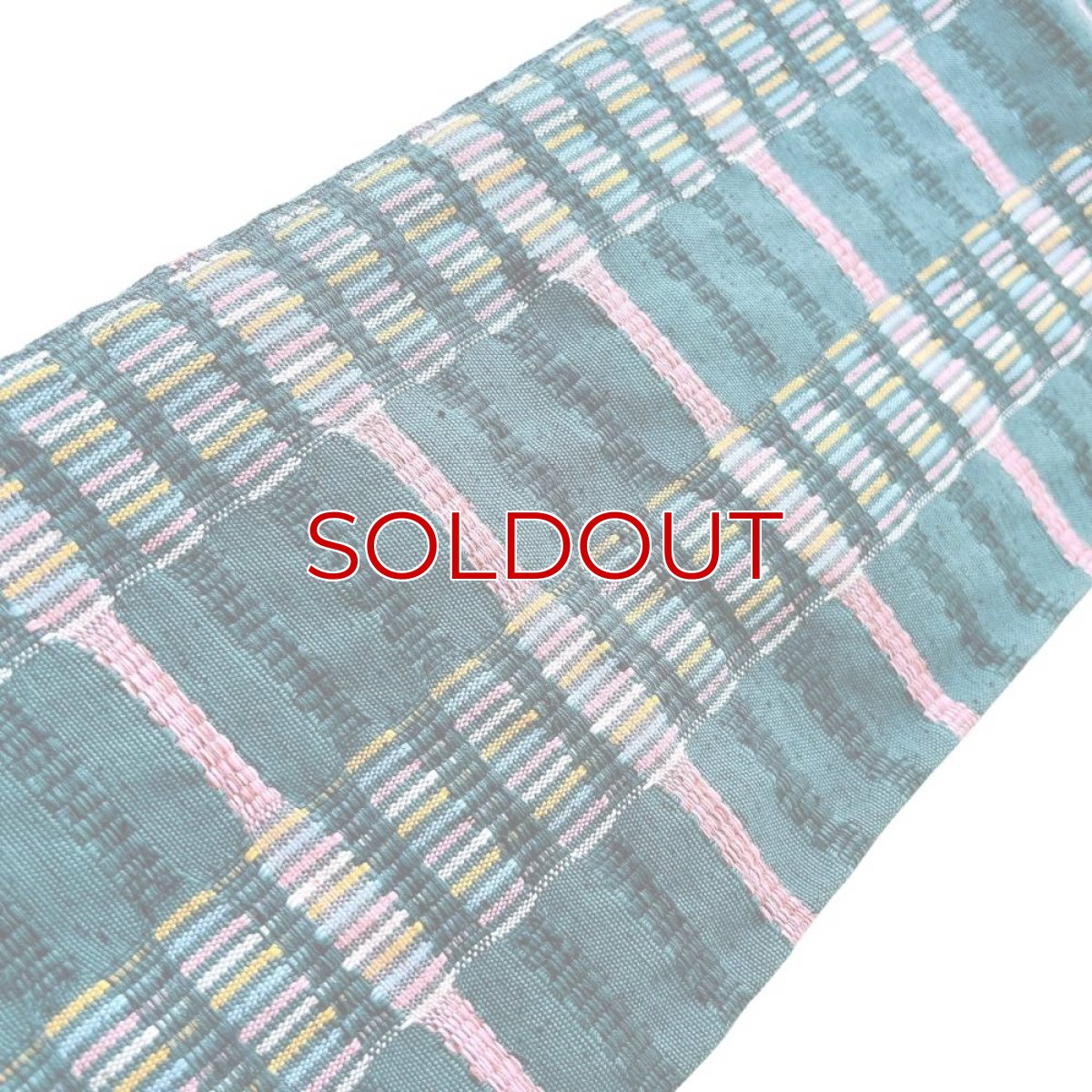 画像5: スワセンイさんの半幅帯【紬さがの】深緑×ピンク (5)