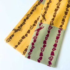 画像10: 丸久商店「馬九行久」切りばめ手ぬぐい半幅帯2026（受注生産） (10)