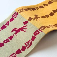 画像14: 丸久商店「馬九行久」切りばめ手ぬぐい半幅帯2026（受注生産） (14)