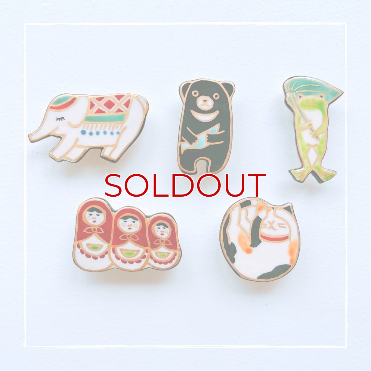 画像4: 五福さんの帯留め「マトリョーシカ」 (4)