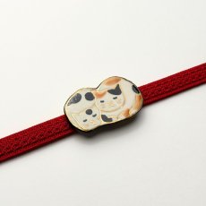 画像2: 五福さんの帯留め「親子猫」｜清水焼 (2)
