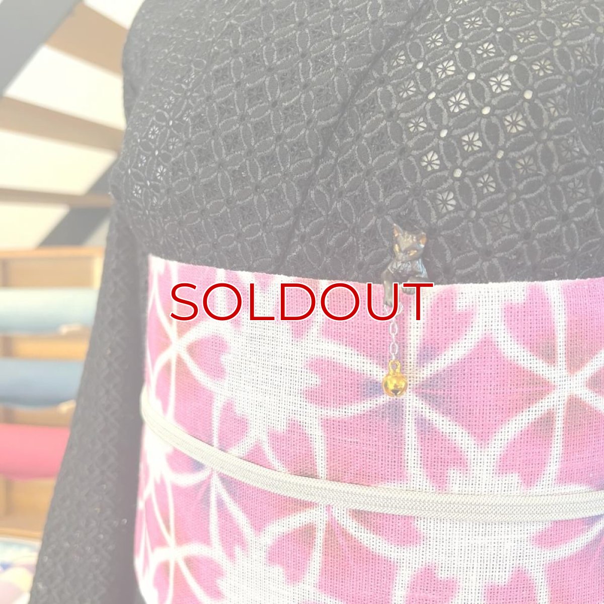 画像3: 【黒猫の根付】猫鈴付き (3)