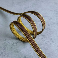 画像4: 日々紐〈あわせ〉金茶×栗｜両面使えるマルチカラー帯締め (4)