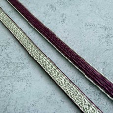 画像6: 日々紐〈あわせ〉銀鼠×深紫｜両面使えるマルチカラー帯締め (6)