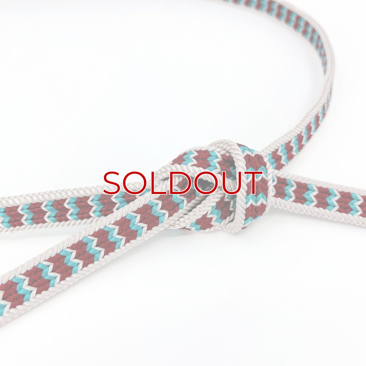 画像2: 綾竹　矢柄　撚房【パールグレー×ターキーレッド×ターコイズブルー】 (2)