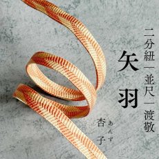 画像1: 渡敬さんのすっきり帯締め｜二部紐｜矢羽「杏子」 (1)