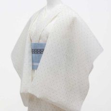 画像2: 小千谷縮「十字」本麻 織田工房｜単衣夏きもの (2)