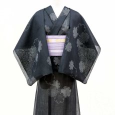 画像3: 小千谷縮「雪輪」本麻 織田工房｜単衣夏きもの (3)