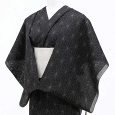 画像2: 小千谷縮「麻の葉」本麻 織田工房｜単衣夏きもの (2)