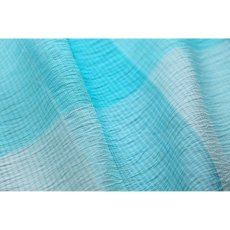 画像5: 小千谷縮 市松格子「水浅葱」麻100％｜単衣夏きもの (5)