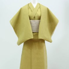 画像3: 小千谷縮 本麻 引き染無地「若草芥子」関松織物 (3)