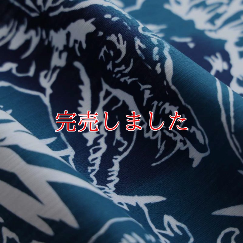 ダイナソー｜恐竜柄 綿麻浴衣 ルミロック 東京注染 ユニセックス