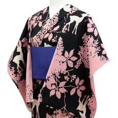 画像2: ルミロックの浴衣「記憶の森のバンビ」｜東京注染 (2)