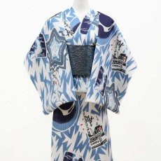 画像3: ルミロック 注染浴衣「土方歳三」綿麻 滝麻 (3)