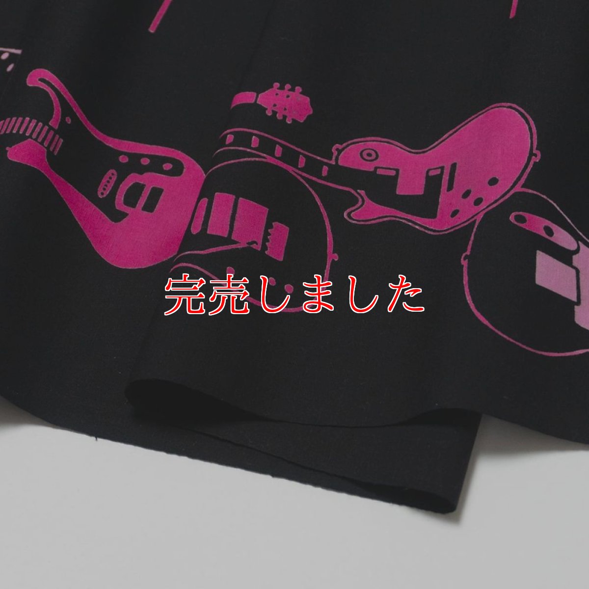 画像6: ルミロック 注染浴衣「エレキギター」ブルーピンク 綿100％ (6)