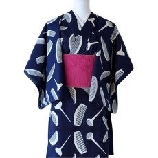 画像2: 丸久商店さんの浴衣｜東京注染 ｜綿100％「つげ櫛」 (2)