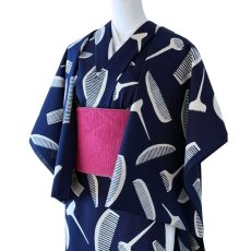 画像3: 丸久商店さんの浴衣｜東京注染 ｜綿100％「つげ櫛」 (3)