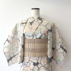 画像1: 新江戸染・丸久商店さんの浴衣「牡丹」 (1)