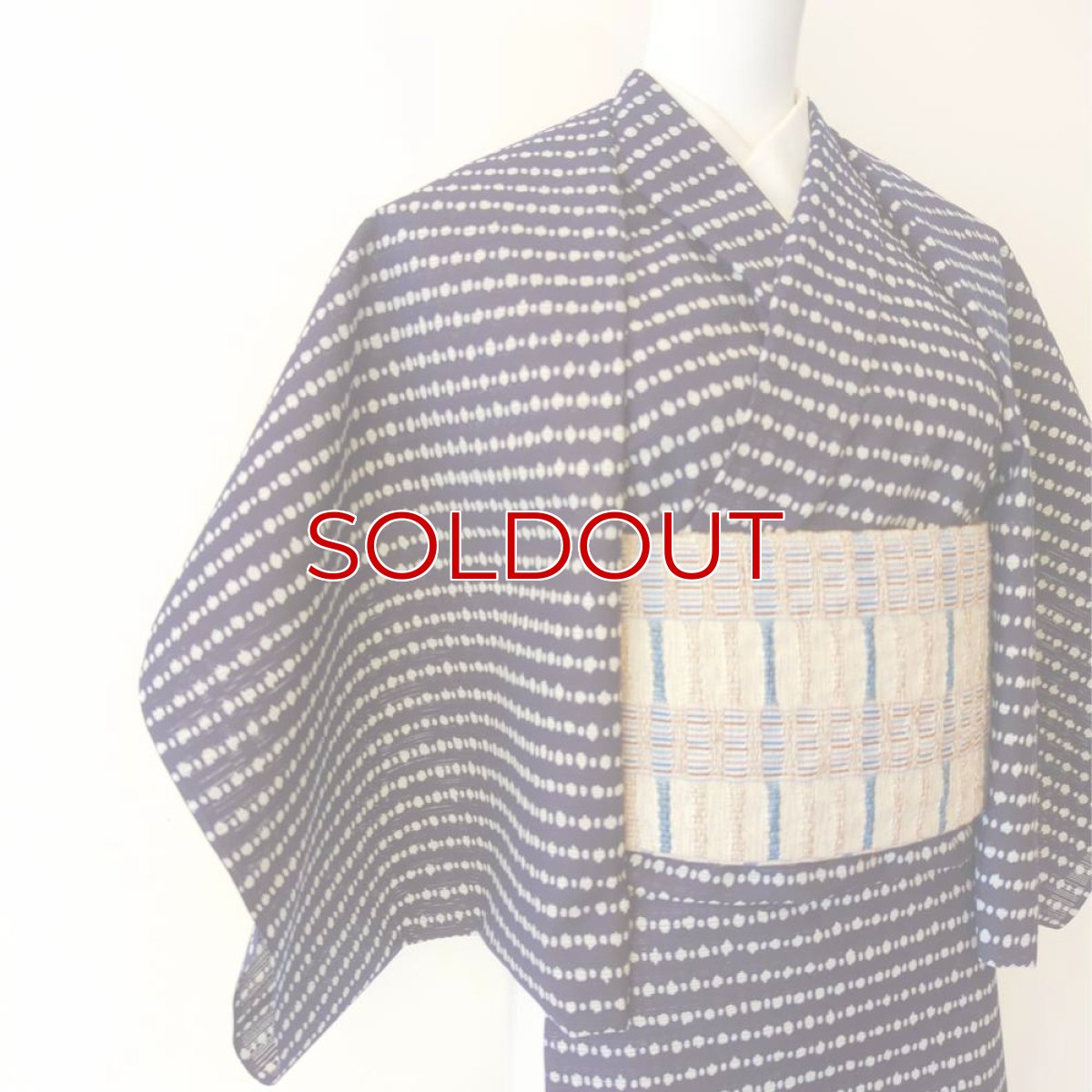 画像2: 新江戸染・丸久商店さんの浴衣「子持ち絣」 (2)