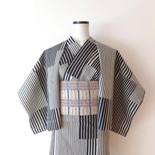 新江戸染・丸久商店さんの浴衣「重ね縞」 - 普段着きものもたはん