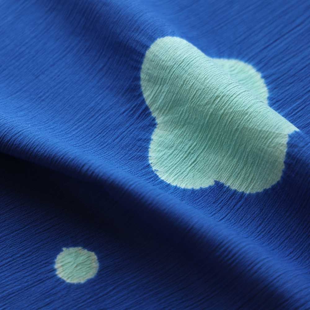 洗える木綿着物「青空に梅花」綿100％｜ひでや工房｜普段着きものもたはん