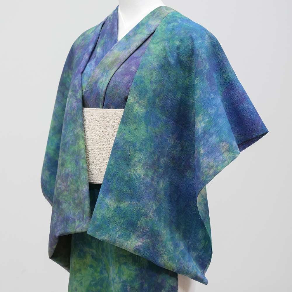 ひでや工房｜洗える木綿着物｜綿縮緬｜綿100％｜ムラ染め｜普段着きものもたはん
