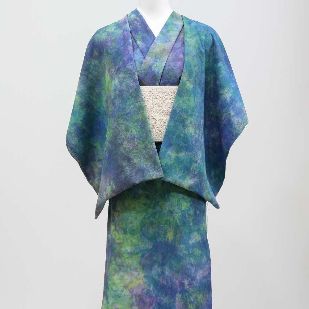 ひでや工房｜洗える木綿着物｜綿縮緬｜綿100％｜ムラ染め｜普段着きものもたはん