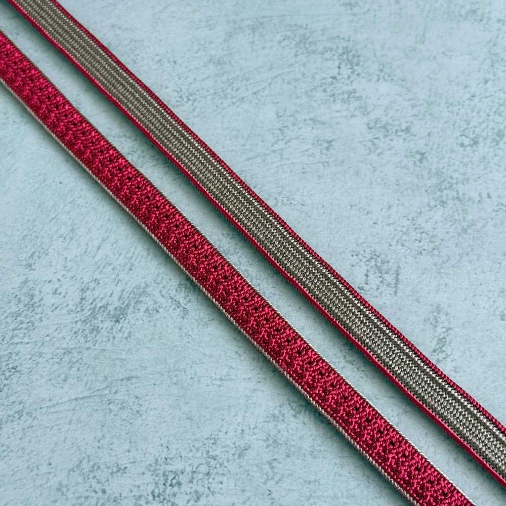 日々紐〈あわせ〉|四分紐|葡萄×灰桜 両面帯締め もたはん 日本製