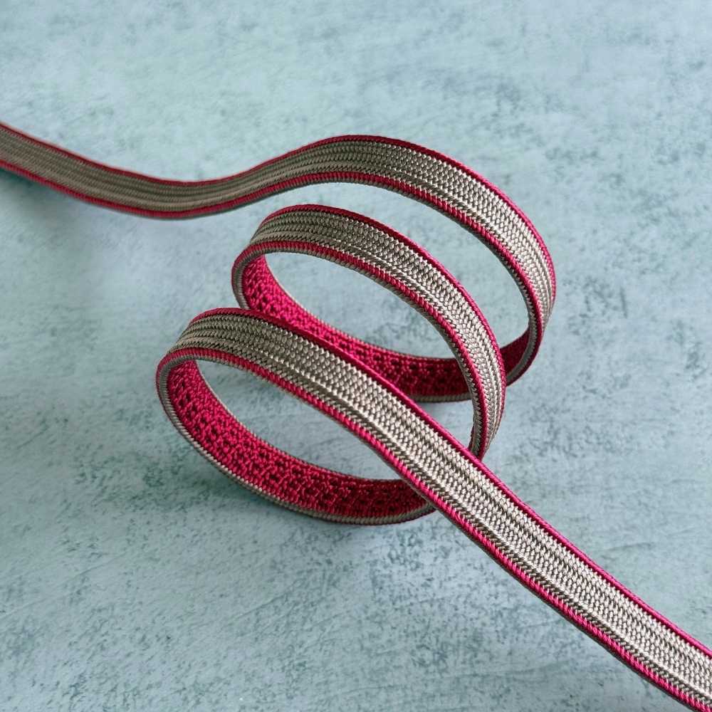 日々紐〈あわせ〉|四分紐|葡萄×灰桜 両面帯締め もたはん 日本製