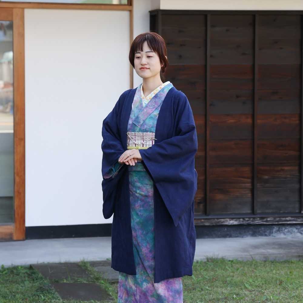 洗える木綿の羽織《花鳥綿羽織》|普段着きものもたはん