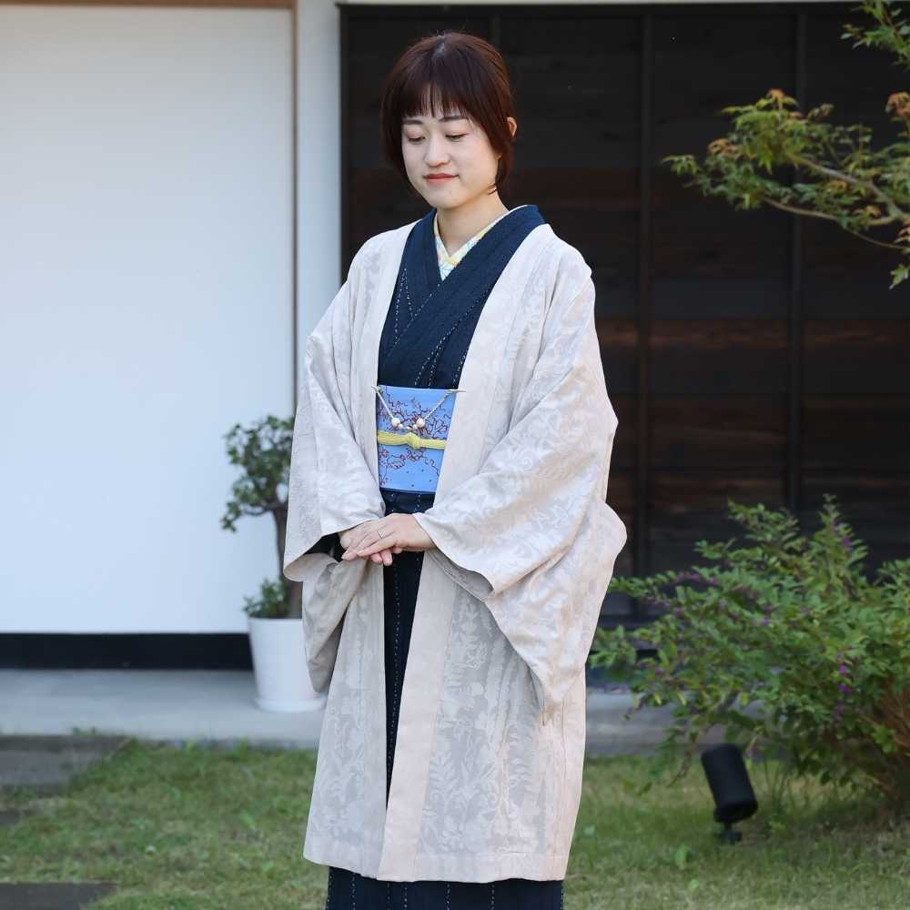 洗える木綿の羽織《花鳥綿羽織》|普段着きものもたはん