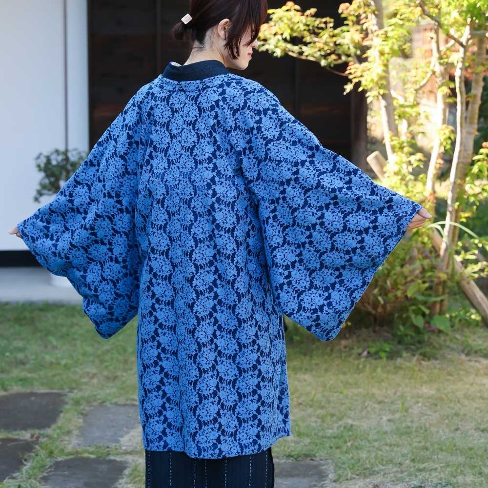 すっきりと軽い洗えるレースの単衣羽織|普段着きものもたはん