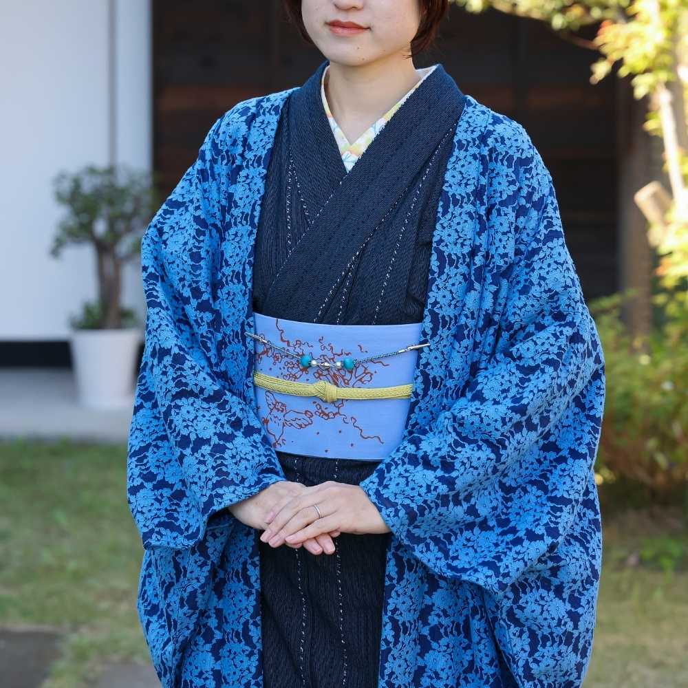 すっきりと軽い洗えるレースの単衣羽織|普段着きものもたはん