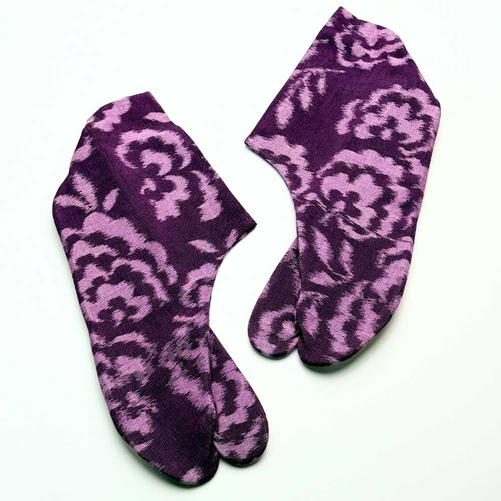 【久留米絣】野村織物《コットンフラワー》柄足袋｜普段着きものもたはん