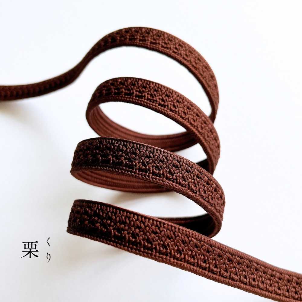 伊賀組紐の帯締め 日々紐 栗(茶)|渡敬謹製・もたはんオリジナル