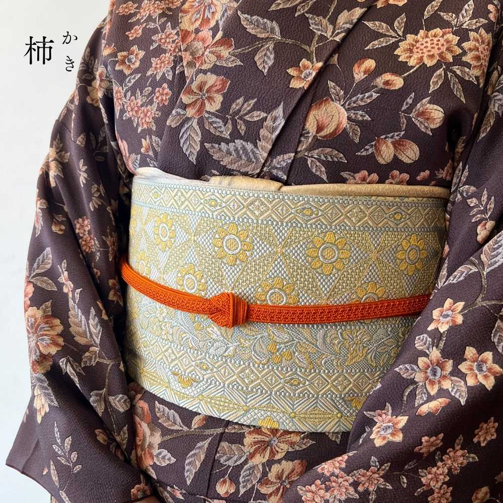 伊賀組紐の帯締め 日々紐 柿(オレンジ)|もたはんオリジナル