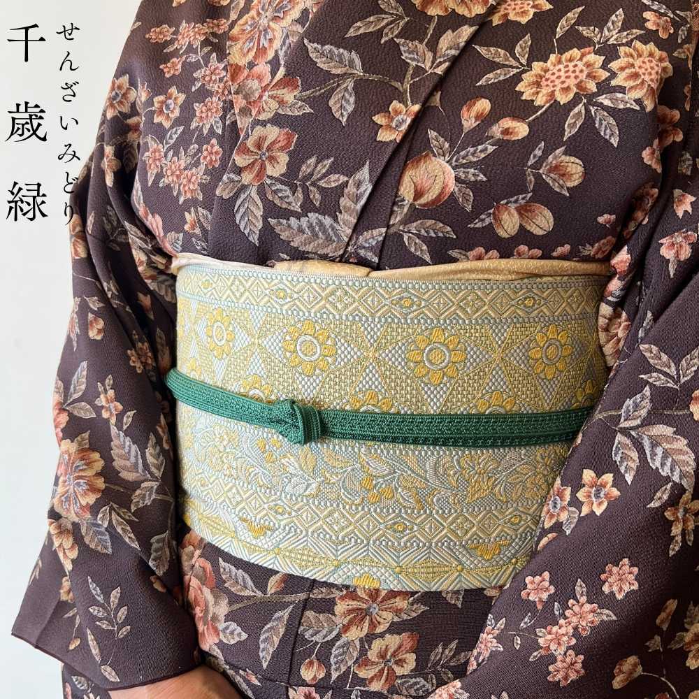 伊賀組紐の帯締め 日々紐 千歳緑(深緑)|渡敬謹製・もたはんオリジナル