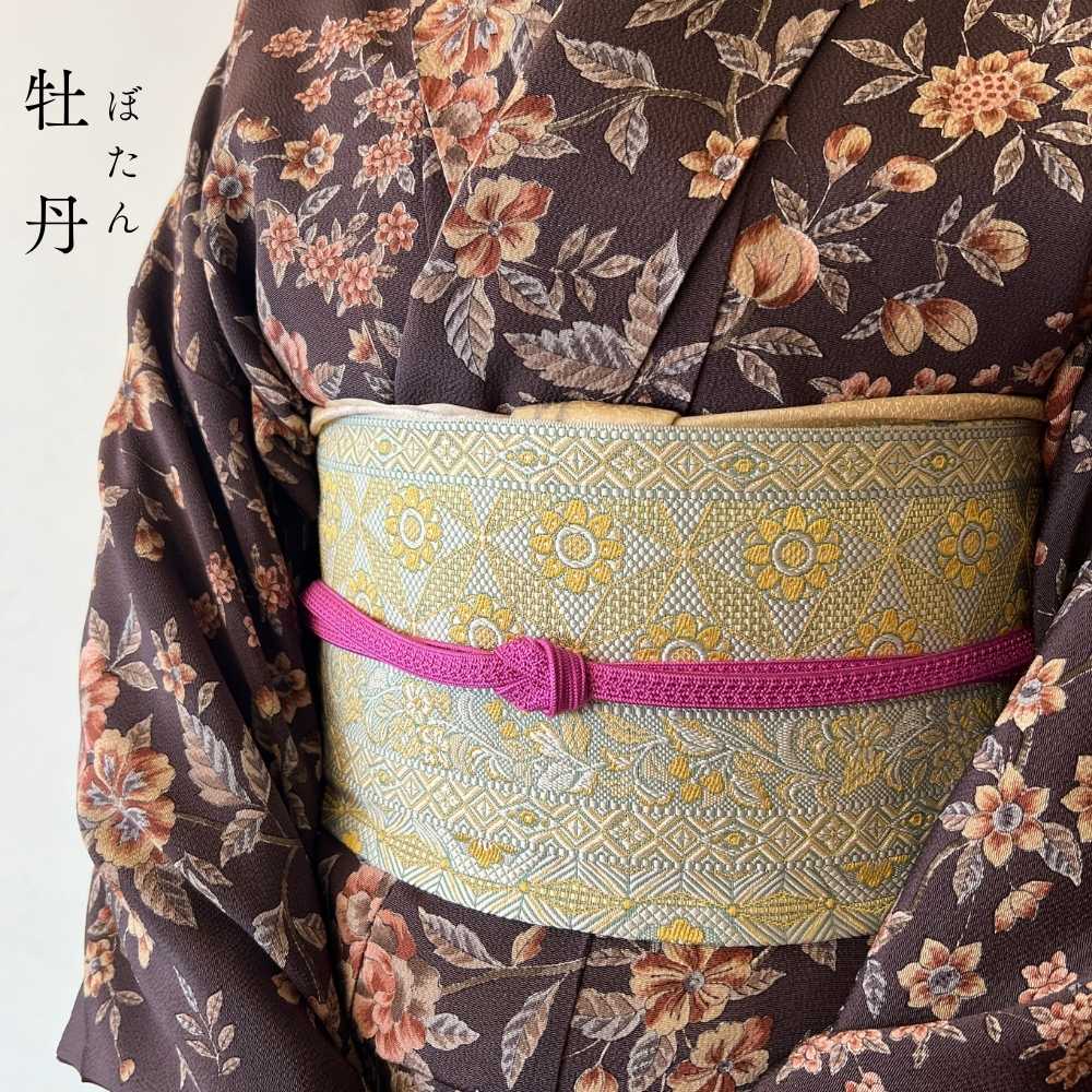 伊賀組紐の帯締め 日々紐 牡丹（濃いピンク）｜もたはんオリジナル