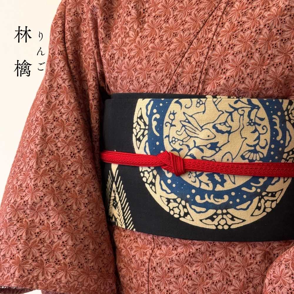 伊賀組紐の帯締め 日々紐 林檎(赤)|もたはんオリジナル