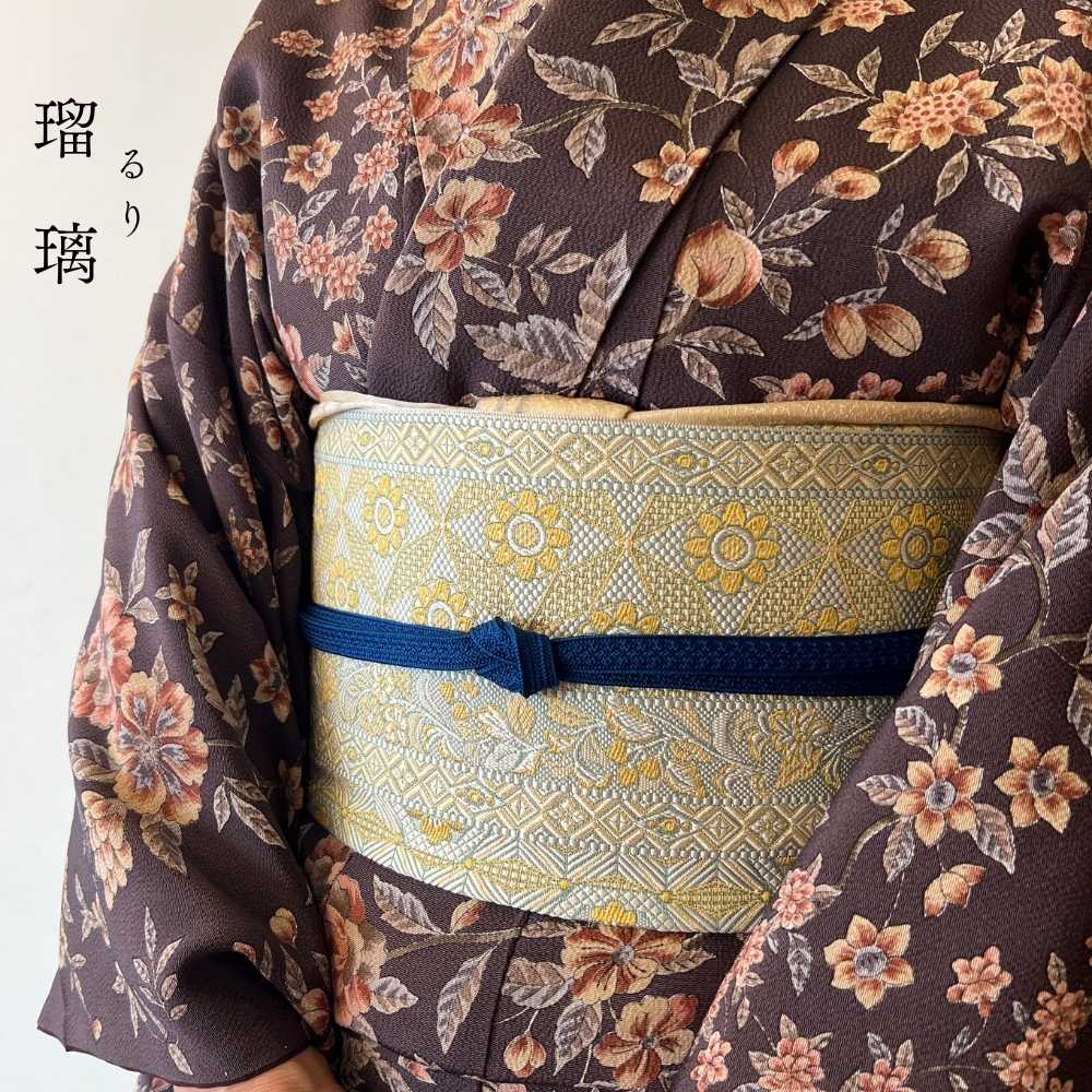 伊賀組紐の帯締め 日々紐 瑠璃（ロイヤルブルー）｜渡敬謹製・もたはんオリジナル